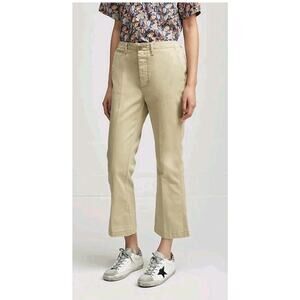 322 R13 Womens Chino Kick Flare Japanese Twill Crop Khaki Pants Sz 30 La Garconn